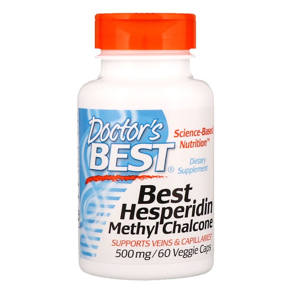 Doctor's Best, ベスト ヘスペリジン, メチルカルコン, 500 mg, 60 ベジタブルカプセル
