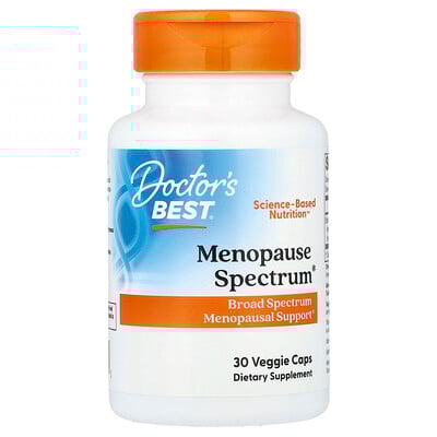 Doctor's Best, Menopause Spectrum®, Suplemento para aliviar los síntomas de la menopausia de amplio espectro, 30 cápsulas vegetales
