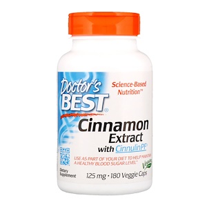Отзывы о Докторс Бэст, Cinnamon Extract with Cinnulin PF, 125 mg, 180  Veggie Caps