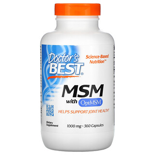Doctor's Best, MSM avec OptiMSM, 1000 mg, 360 capsules