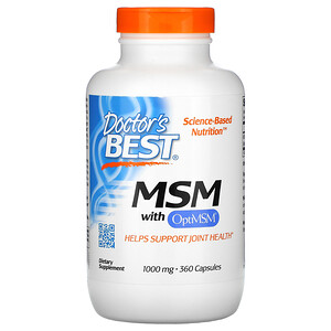 Отзывы о Докторс Бэст, MSM with OptiMSM, 1,000 mg, 360 Capsules