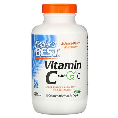 Doctor's Best Витамин C с Quali-C, 1000 мг, 360 вегетарианских капсул