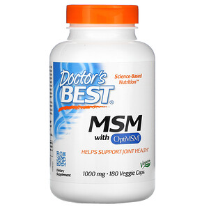 Отзывы о Докторс Бэст, MSM with OptiMSM , 1,000 mg, 180 Veggie Caps