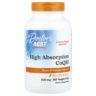 Doctor's Best, 高吸收辅酶 Q10，180 粒素食胶囊