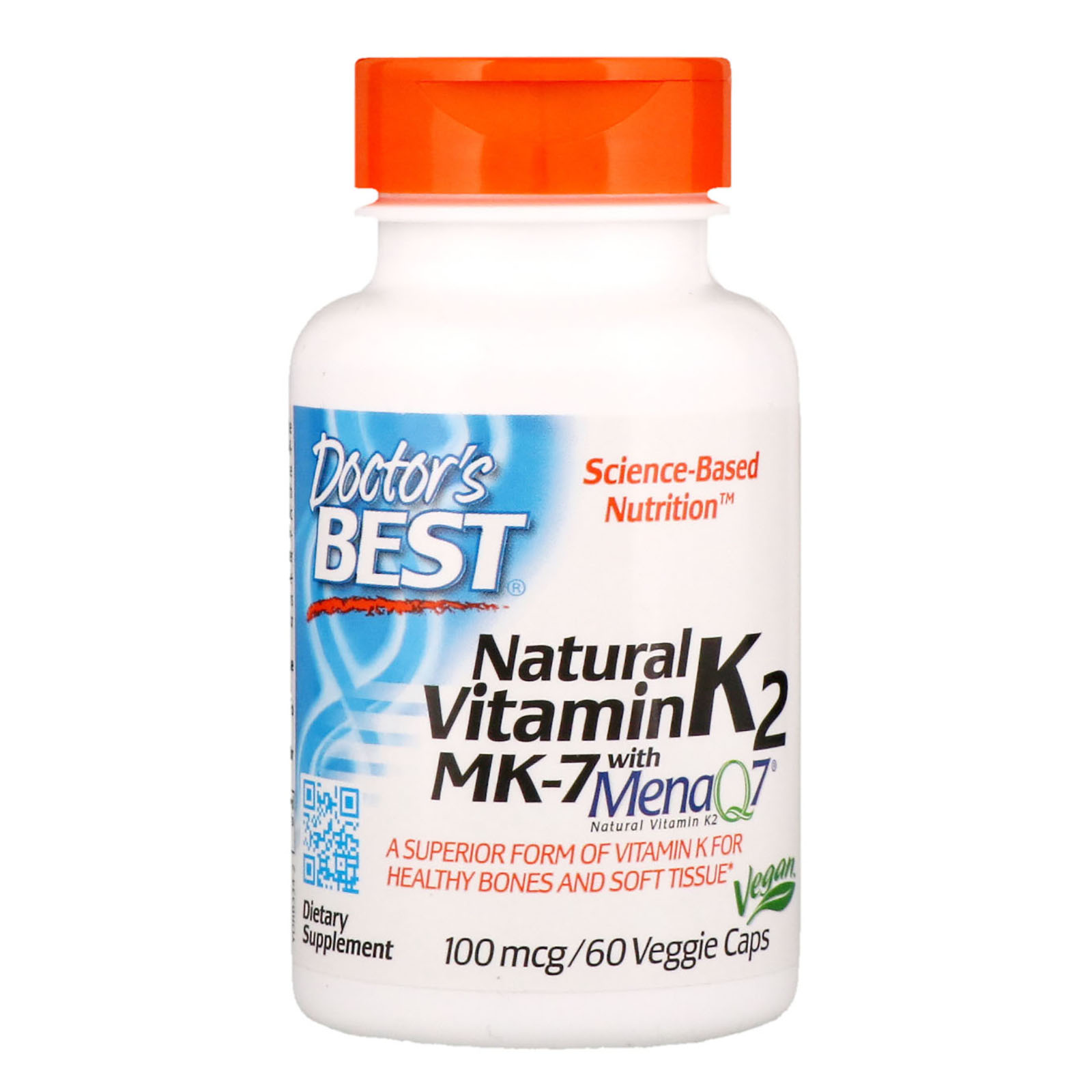 Doctor S Best Natural Vitamin K2 Mk 7 With Menaq7 100 Mcg 60