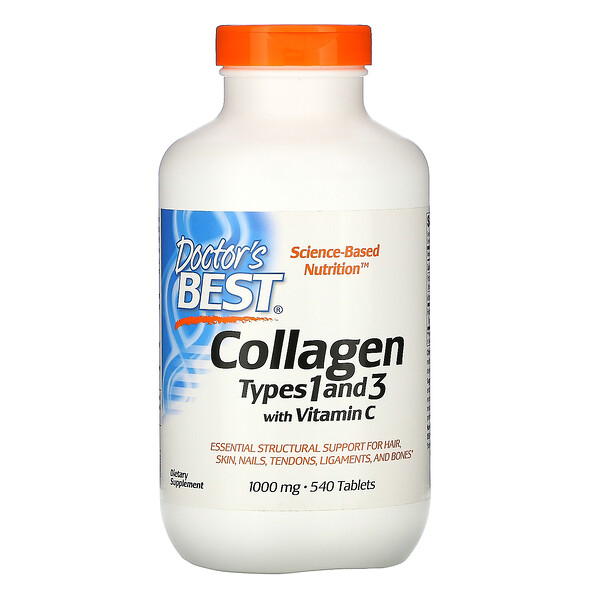 Doctor's Best, Collagen Types 1 and 3 with Vitamin C, 1,000 mg, 540