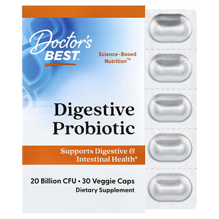 Doctor's Best, Spijsverteringsprobioticum, 30 vegetarische capsules
