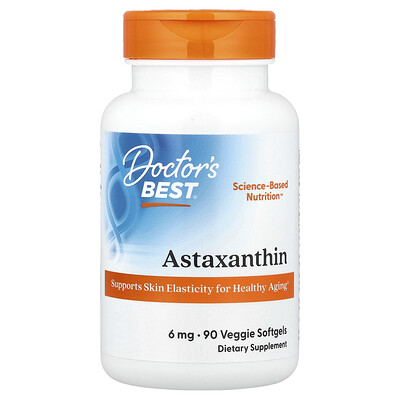 Product Image for Doctor's Best, Astaxanthin, 6 mg, 90 Veggie Softgels