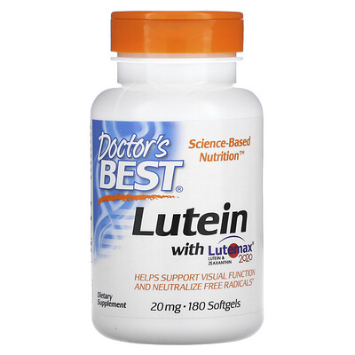 

Doctor's Best Lutein with Lutemax 2020 20 mg 180 Softgels