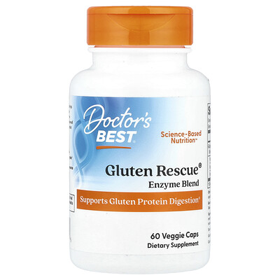 Doctor's Best, Gluten Rescue®, Mezcla de enzimas, 60 cápsulas vegetales