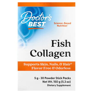 Doctor's Best, Naticol 함유 피쉬 콜라겐, 5g, 분말 스틱팩 30개, 150g(5.3oz)