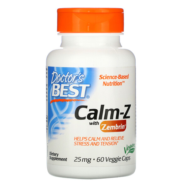 Doctor's Best‏, Calm-Z with Zembrin, 25 mg, 60 Veggie Caps