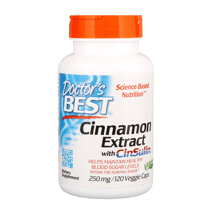 Doctor's Best, Cinnamon Extract with CinSulin, 250 mg , 120 Veggie Caps iHerb