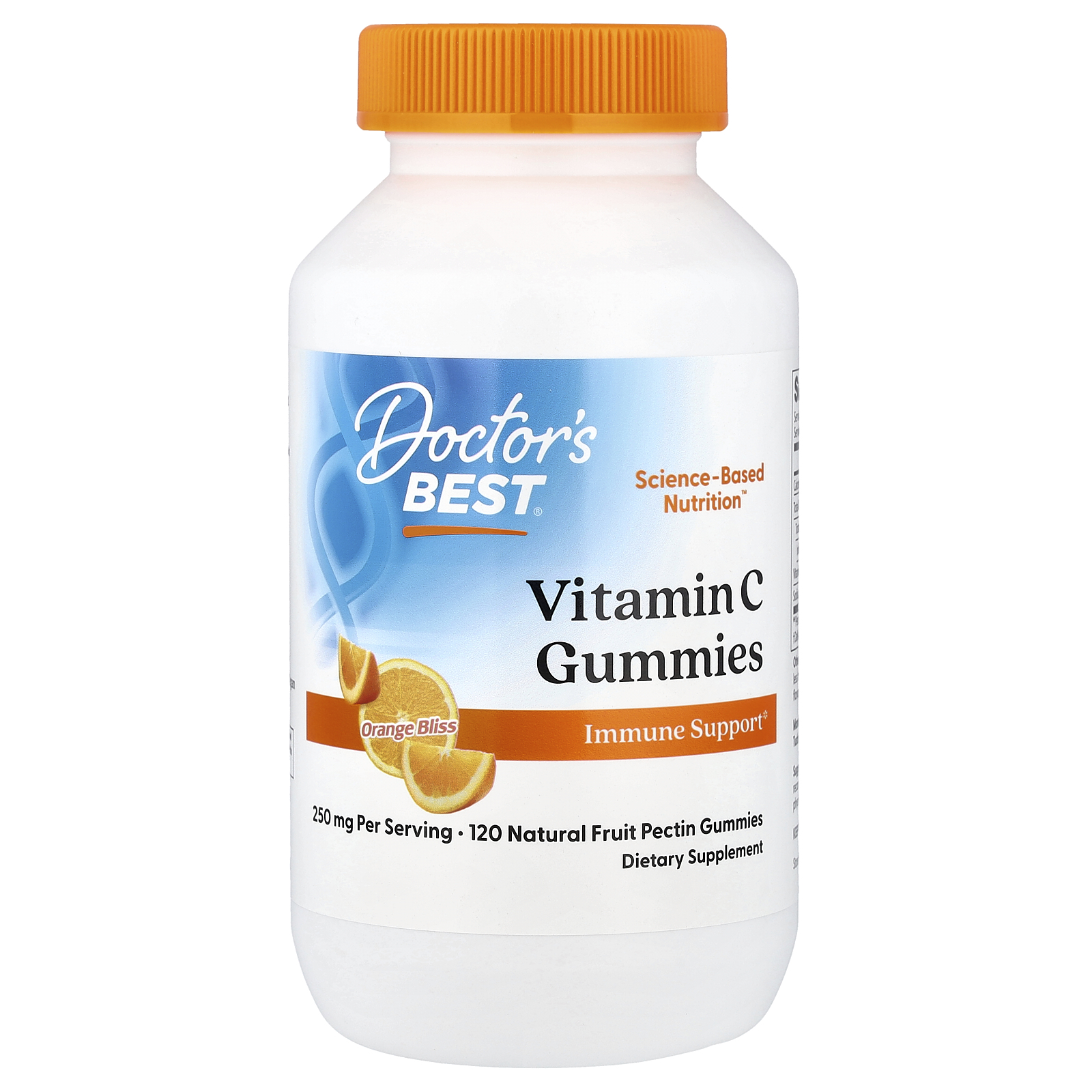 Doctor's Best (닥터스베스트), 비타민C 구미젤리, 오렌지 블리스, 구미젤리 120개(구미당 125mg) (판매가 중단된 상품)