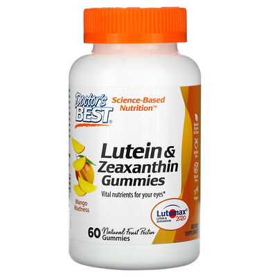 

Doctor's Best Lutein & Zeaxanthin Gummies Mango Madness 60 Gummies