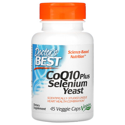 Doctor's Best CoQ10 Plus Selenium Yeast, 45 Veggie Caps