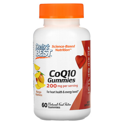 

Doctor's Best CoQ10 Gummies Mango Madness 100 mg 60 Gummies