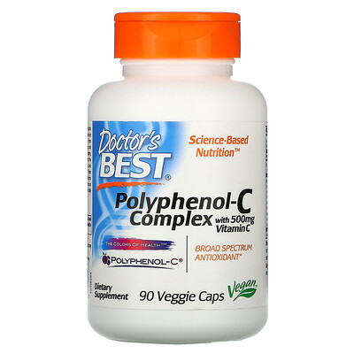 Doctor's Best Polyphenol-C Complex with Vitamin C, 90 Veggie Caps