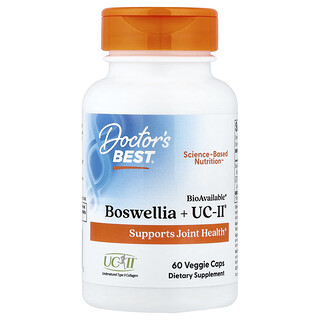Doctor's Best, Boswellia y UC-II®, 60 cápsulas vegetales