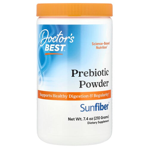 Doctor's Best Prebiotic Powder, Sunfiber®, Unflavored, 7.4 oz (210 g)