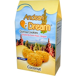 Andean Dream, Печенье из киноа, Кокосовое, 7 унций (198 г)