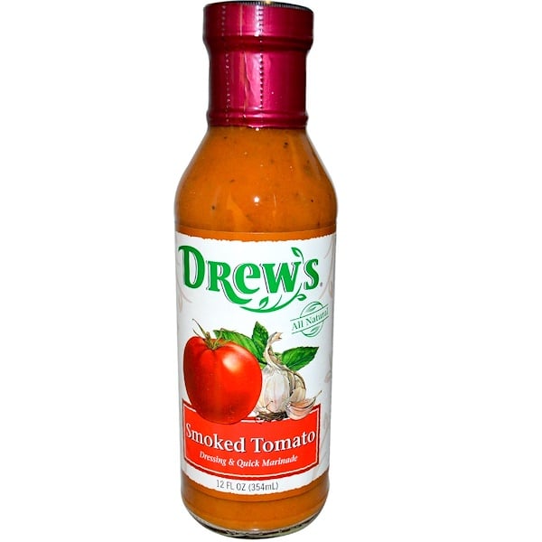 Drew's Organics, Соус и маринад, копченый томат 12 жидких унции (354 мл)