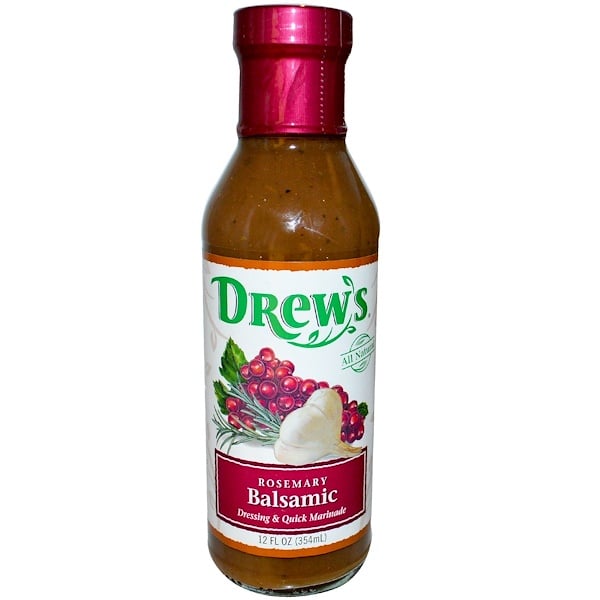 Drew's Organics, Соус и быстрый маринад, бальзамический розмарин, 12 жидк. унц. (354 мл)