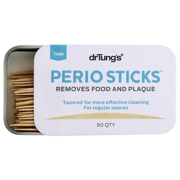 Dr. Tung's‏, Perio Sticks, Plaque Removers, Thin, 80 Sticks