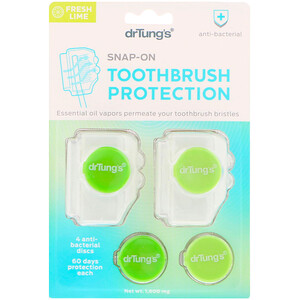 Отзывы о Др Тангс, Snap-On Toothbrush Protection, Fresh Lime, 1,600 mg