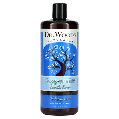 Dr. Woods кастильское мыло, перечная мята, 946мл (32 жидк. унции)