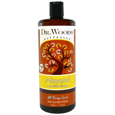 Dr. Woods Кастильское мыло с ароматом миндаля, 32 жидких унции (946 мл)