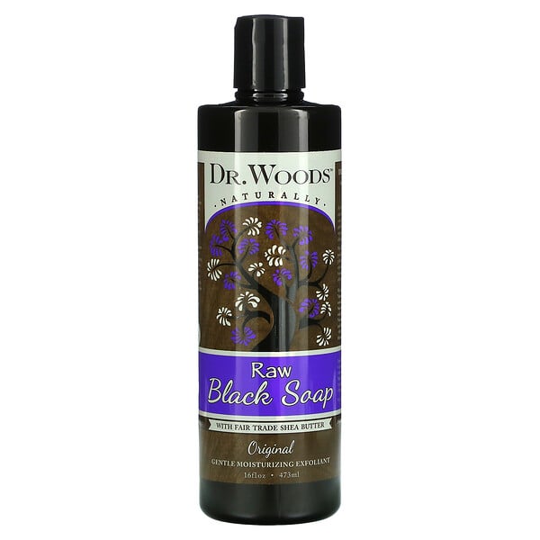 Dr. Woods, Raw Black Soap with Fair Trade Shea Butter, Original, 16 fl oz (473 ml)