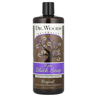 Dr. Woods, Raw Black Soap with Fair Trade Shea Butter, rohe schwarze Seife mit Fair Trade-Sheabutter, Original, 946 ml (32 fl. oz.)