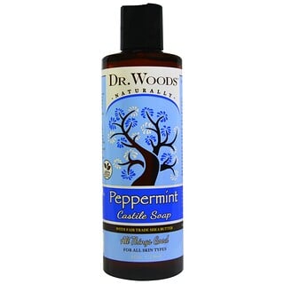 Dr. Woods, Peppermint Castile Soap with Fair Trade Shea Butter, 8 fl oz (236 ml)