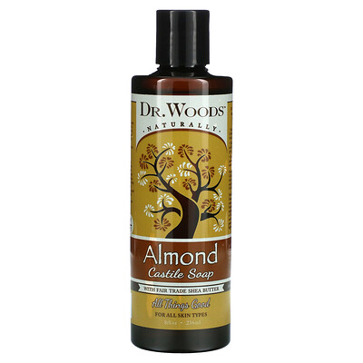 

Dr. Woods, Almond Castile Soap with Fair Trade Shea Butter, 8 fl oz (236 ml)