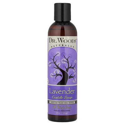 Product Image for Dr. Woods, Lavender Castile Soap with Fair Trade Shea Butter, 8 fl oz (236 ml)