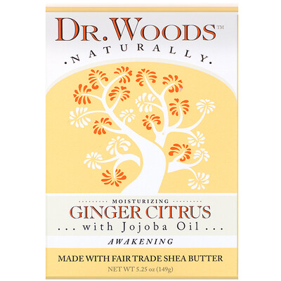 Dr. Woods Bar Soap, Ginger Citrus, 5.25 oz (149 g)