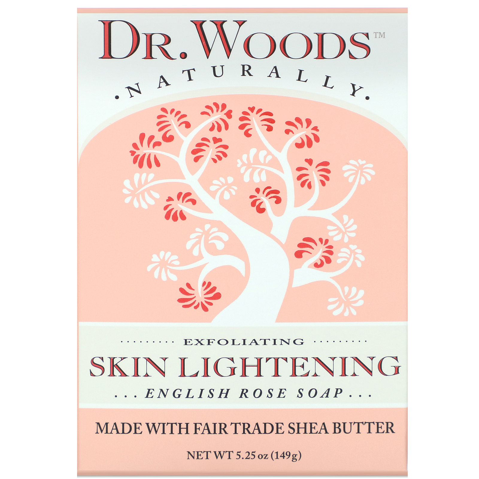 iHerb 洗浴用品 Dr. Woods, 英國玫瑰香皂，亮膚，5.25 盎司（149 克）