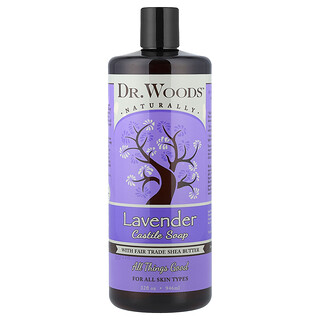 Dr. Woods, Jabón de Castilla y lavanda con manteca de karité de comercio justo`` 946 ml (32 oz. Líq.)