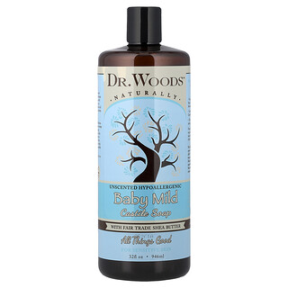 Dr. Woods, 베이비 마일드 카스티야 비누, 공정 무역 시어버터 함유, 민감성 피부용, 무향, 946ml(32fl oz)