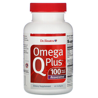 Dr. Sinatra, Omega Q Plus® 100 白藜芦醇软胶囊，60 粒装