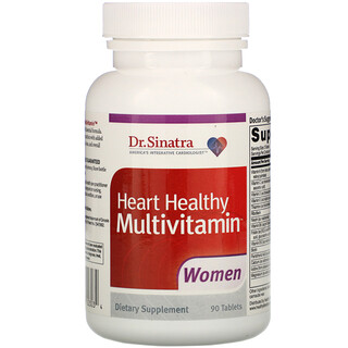 Dr. Sinatra, 健康維持のためのマルチビタミン、女性用、タブレット90粒
