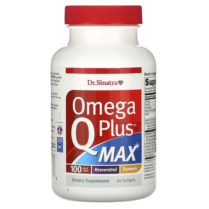 Dr. Sinatra, Omega Q Plus MAX, 100 mg, 60 Softgels iHerb