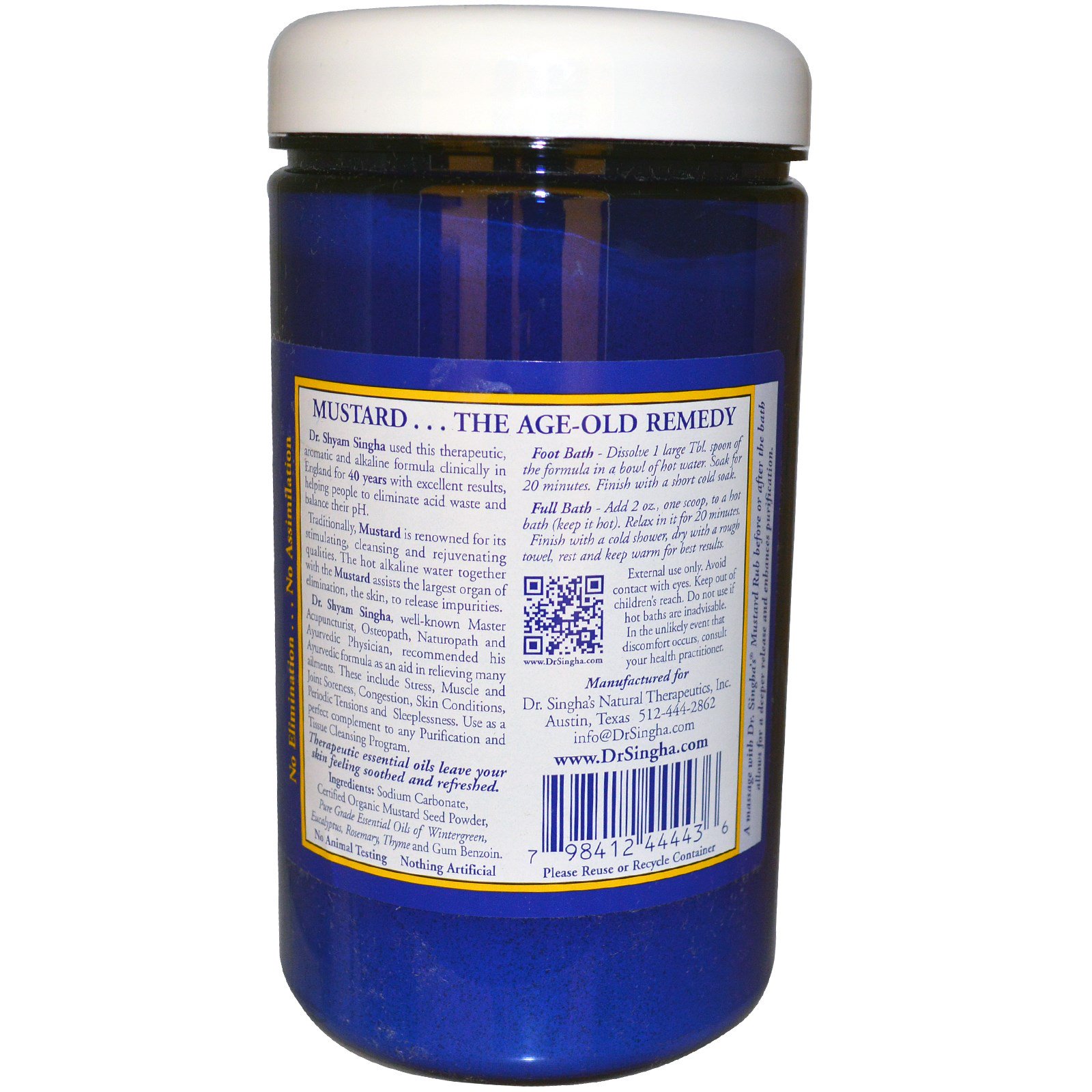 Dr. Singha's, Mustard Bath, 2 lbs (907g) iHerb