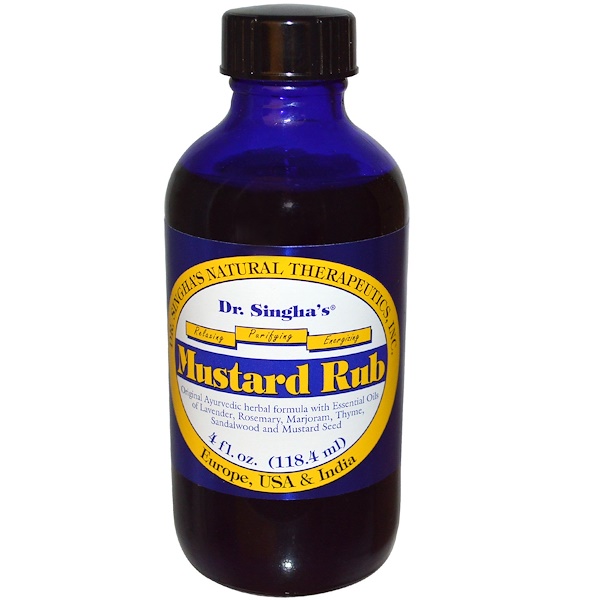 Dr. Singha's, Mustard Rub, 4 fl oz (118.4 ml)