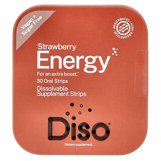 Diso, Energy, Strawberry, Energie, Erdbeere, 30 orale Streifen