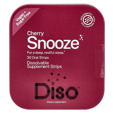 Diso, Snooze, Cereza, 30 tiras bucales