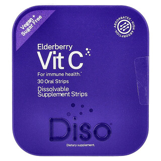 Diso, Vitamin C, Holunder, 30 orale Streifen