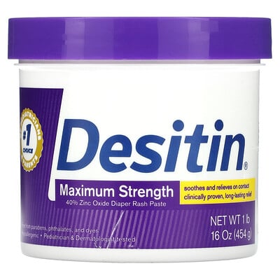 

Desitin, Diaper Rash Paste, Maximum Strength, 16 oz (454 g)