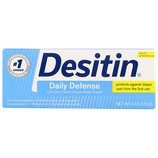 Desitin, Крем от пеленочного дерматита, «Ежедневная защита», 113 г (4 унции)